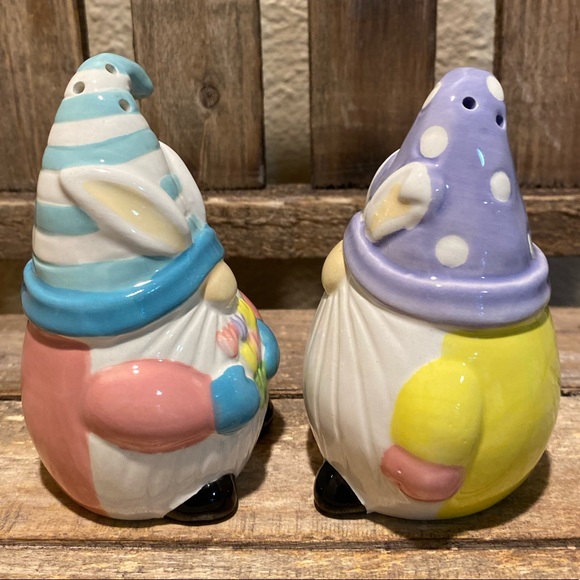 Easter Gnome Salt & Pepper Shaker Set & Easter Gnome Bowl Bundle, Easter Gnomes - Picture 13 of 16